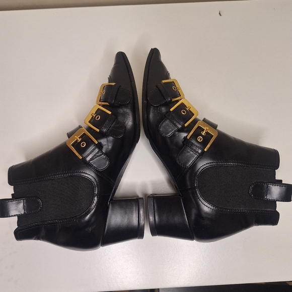 Laurence Dacade Paris Buckle Low Ankle Slip On Chelsea Style Boot EU 36 US 6 - Picture 5 of 11